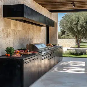 Elegant outdoor kitchen