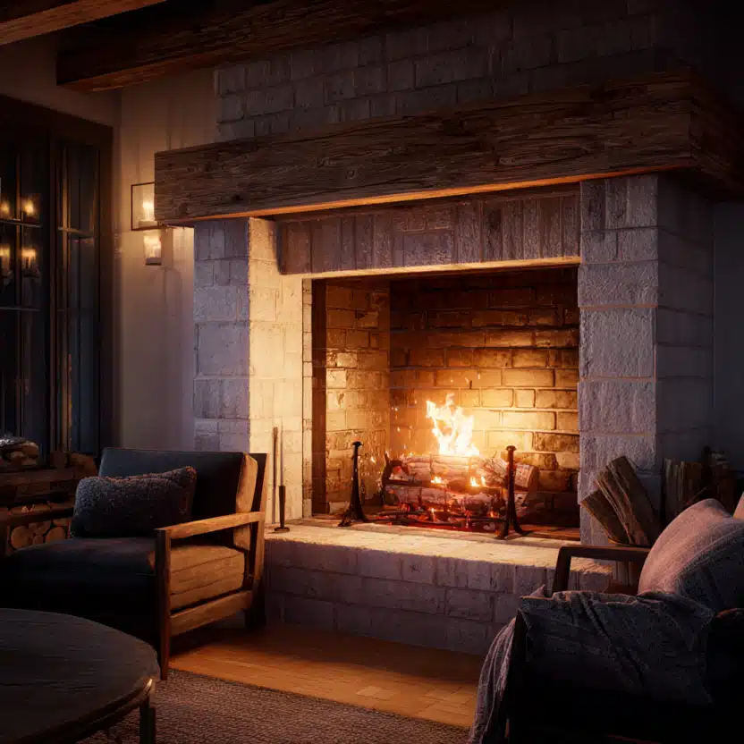 a cozy fireplace maintenance