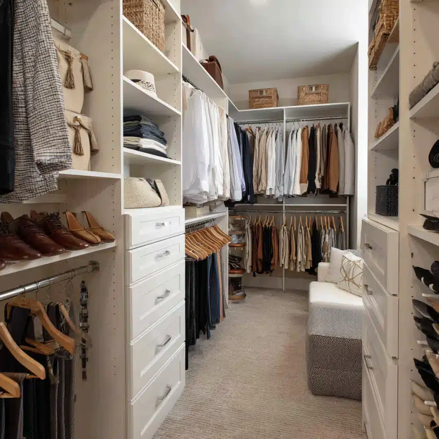 an organized closet
