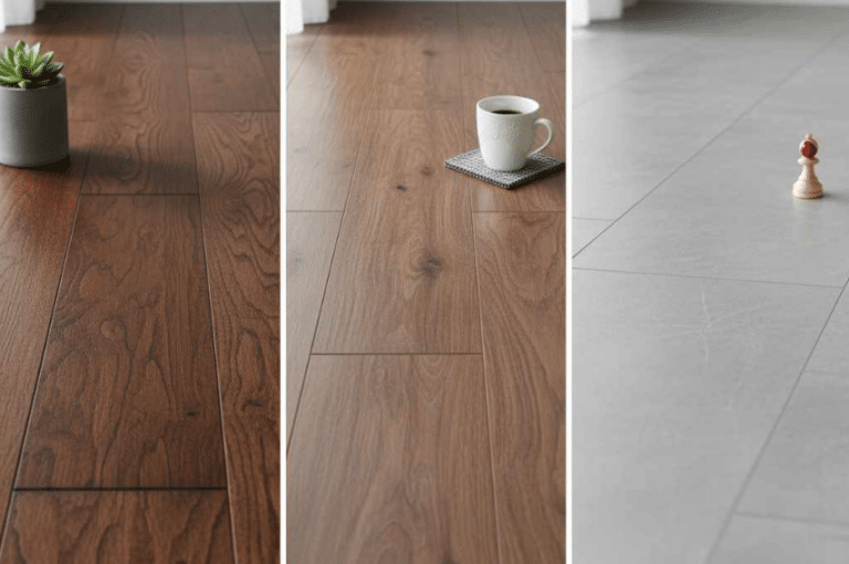 Flooring choices: hardwood, laminate, vinyl
