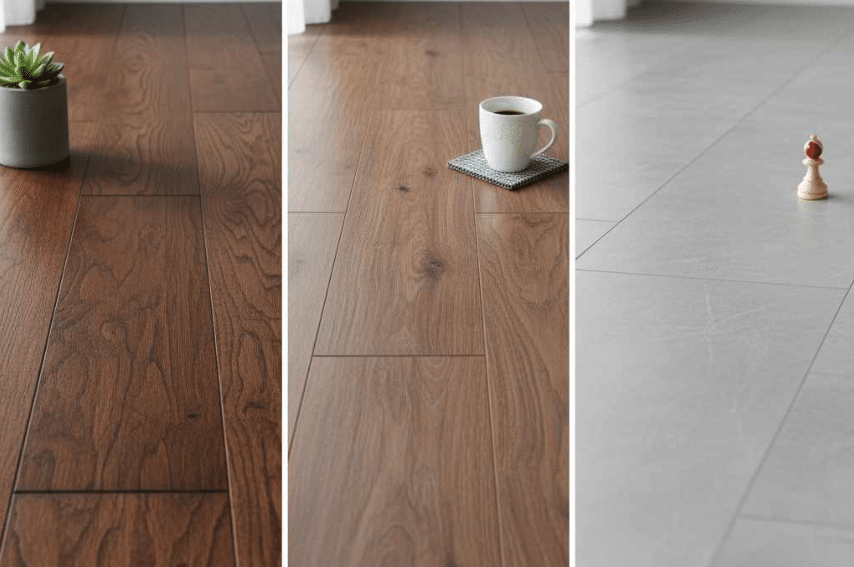 Flooring choices: hardwood, laminate, vinyl