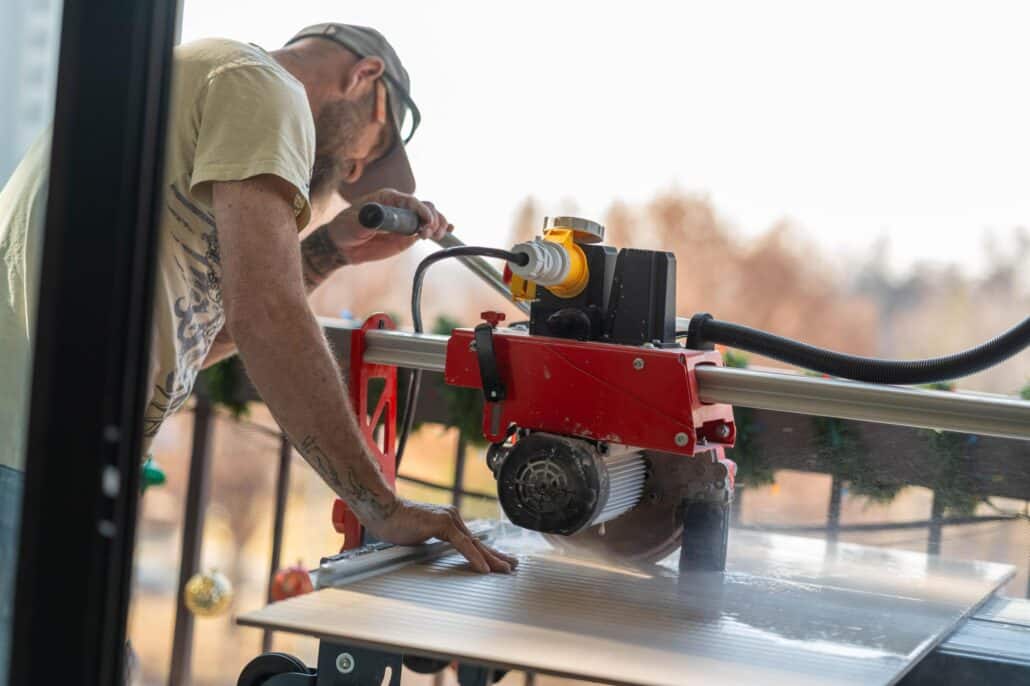Handyman with table saw